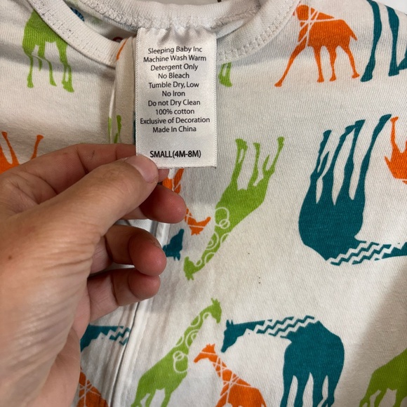 Sleeping Baby Zipadee Zip Giraffe Print Size Small - Picture 5 of 6